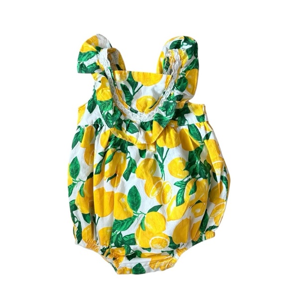 Cynthia Rowley Other - Cynthia Rowley Lemon Print Baby Romper Size 3-6 M